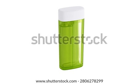 Translucent green plastic cigarette lighter with white cap