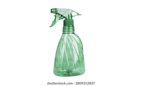 Translucent green plastic spray bottle with trigger nozzle