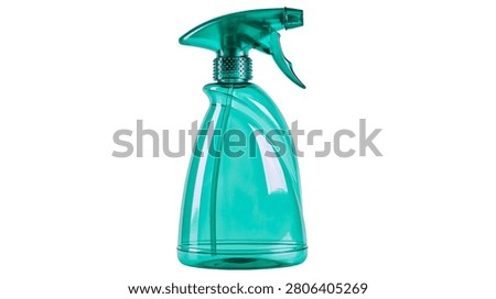 Translucent green plastic spray bottle with trigger nozzle