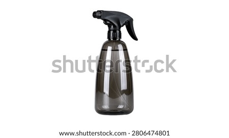 Translucent grey plastic spray bottle with black trigger nozzle