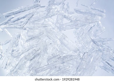 Translucent Menthol Crystals Organic Compound Texture