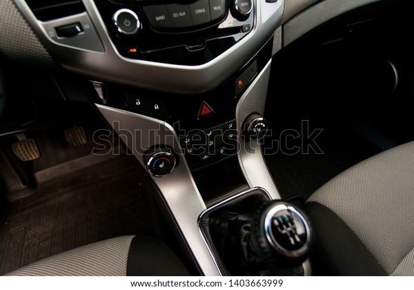 Transmission. Car\
interior from the inside.\
Close-up.
