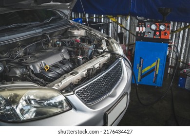 A Transmission flush service is a process in which the fluid in an automatic transmission is flushed out of the transmission by flushing machine and replaced with new automatic transmission fluid.