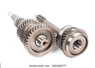 Transmission Gears , Isolated On A White Background