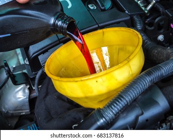 Transmission Oil Fill Car Engine Yellow Stock Photo 683137816 ...