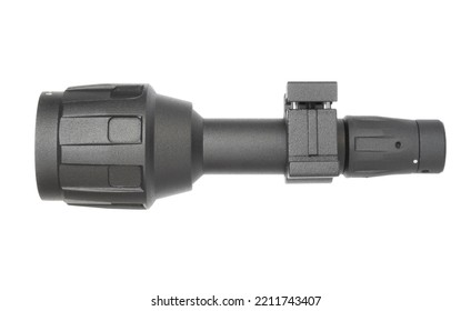 Transmitter For An Infrared Night Vision Riflescope Isolated On White