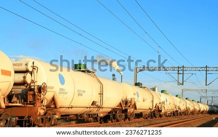 A Transnet cargo train transporting fuel from Richards Bay Harbour in KwaZulu-Natal through Mpumalanga to Gauteng  to deliver much-needed fuel stock in various areas of  South Africa. 