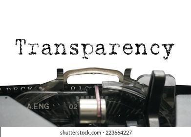 Transparency On Typewriter