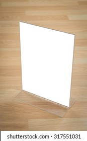 Transparent Acrylic Table Stand Menu Holder