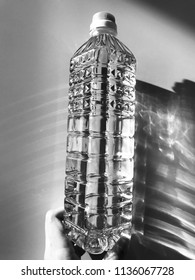 Transparent bottle as background 