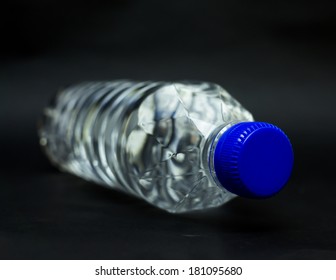  Transparent clean bottle and water 