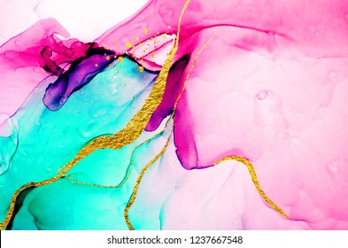 Transparent creativity. Abstract artwork. Trendy wallpaper. Ink colors are amazingly bright, luminous, translucent, free-flowing, and dry quickly. Natural pattern, luxury. ART for your design project.