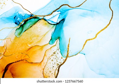 Transparent creativity. Abstract artwork. Trendy wallpaper. Ink colors are amazingly bright, luminous, translucent, free-flowing, and dry quickly. Natural pattern, luxury. ART for your design project.