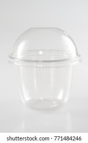 Transparent Cup For Ice Cream Or A Salad From A Snack Or Takeaway Togo