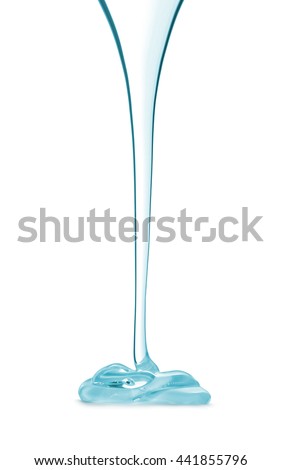 Transparent drip on a white background