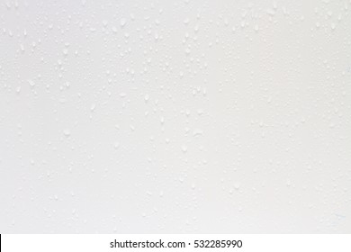 Transparent drop of water on a white wall flow down - Shutterstock ID 532285990