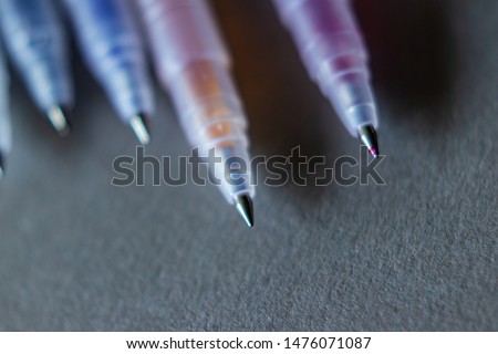 Transparent fineliner in different colors