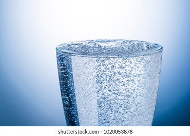 Transparent Glass With Carbonated Water