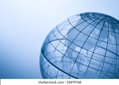 Transparent Globe Showing North America.