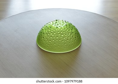 Transparent Green Bowl Upside Down