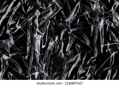 Transparent Plastic Black Background Texture Stock Photo 2160897627 ...