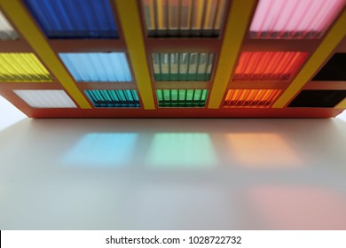 Transparent polycarbonate sheets.