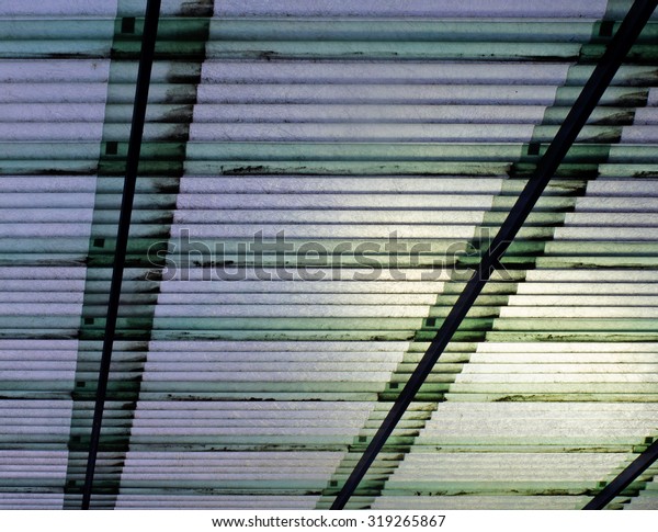 Transparent roof tiles at car\
parking