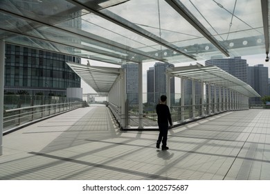 Transparent roofed corridors