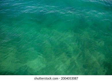 Transparent Sea Water Full Frame Texture