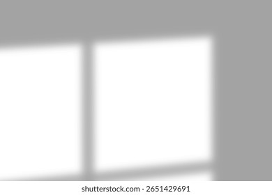 Transparent shadow effect. Shadow and light from window. isolated on transparent background. Blurred shadow overlay for modern interior design decoration, mockup, Summer spring design elements
