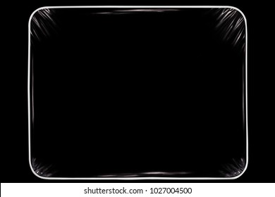 Transparent Silicone Bag Forblanket On Black Background