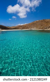 Transparent waters, in Rinia Myconos island, Greece