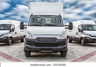 Transport Truck And Minivans Cargo Delivery