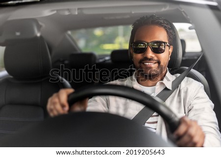 Similar – Image, Stock Photo man in driving car with arms out of the window