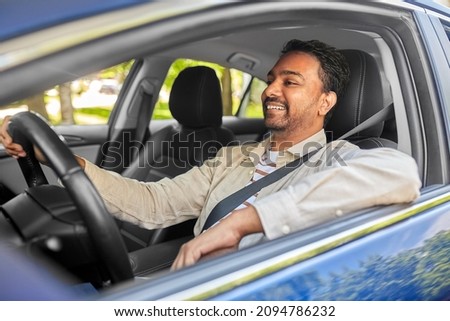 Similar – Image, Stock Photo man in driving car with arms out of the window