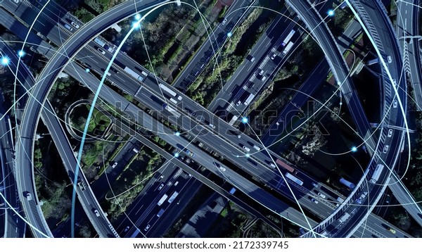 Transportation and\
communication network concept. ITS (Intelligent Transport Systems).\
Mobility as a\
service.