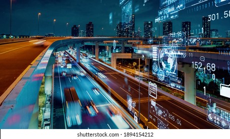 Transportation and technology concept. ITS (Intelligent Transport Systems). Mobility as a service. - Shutterstock ID 1894154212