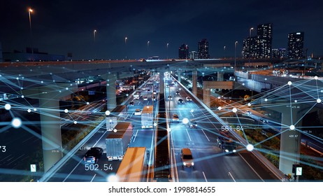 Transportation   technology concept  ITS (Intelligent Transport Systems)  Mobility as service Telecommunication  IoT (Internet Things)  ICT (Information communication Technology) 