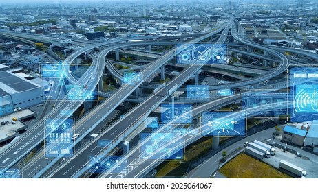 Transportation and technology concept. ITS (Intelligent Transport Systems). Mobility as a service. - Shutterstock ID 2025064067