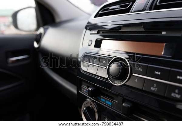 Transportation vehicle and car audio radio system on car\
panel concept 