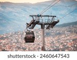 Transportation via cableway provides a unique perspective of Sarajevo