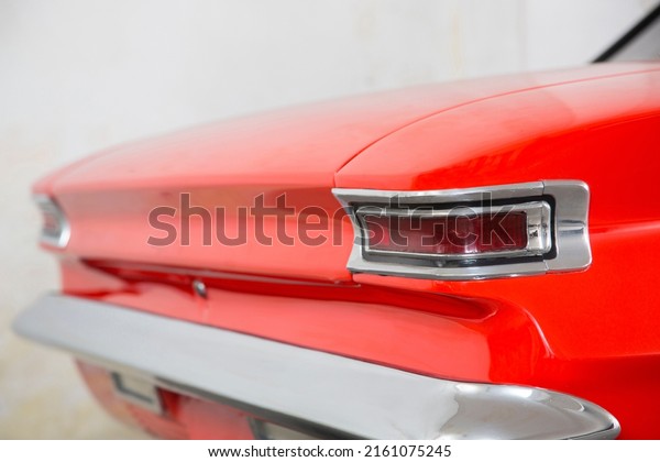 Transportation\
Vintage Red Convertible Car Tail\
Light