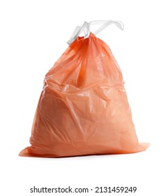 Trash Bag Full Of Garbage Isolated On White