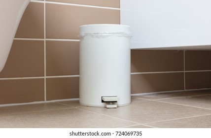 Trash Bin In A Bathroom - Simple And Small