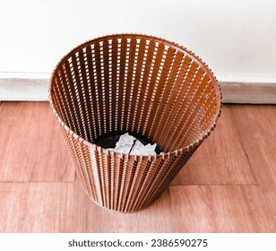 Trash bin wastebin garbagebin litterbasket trashbarrel trashcan wastebasket wastepaper basket dustbin rubbishbin image photo