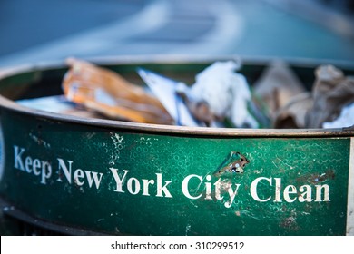 Trash Can In New York City