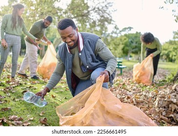 Trash, community volunteer or man cleaning garbage pollution, waste product or African environment support. Plastic bottle container, NGO charity or eco friendly people help with nature park clean up - Powered by Shutterstock