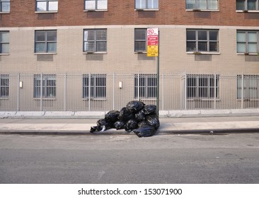 Trash Curbside No Parking Sign New York