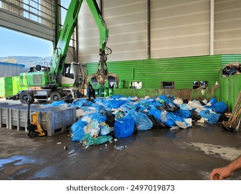 Trash scattered on the ground at a disposal site, showcasing pollution and environmental impact. Image illustrates waste management, environmental issues and the need for sustainability. - Powered by Shutterstock