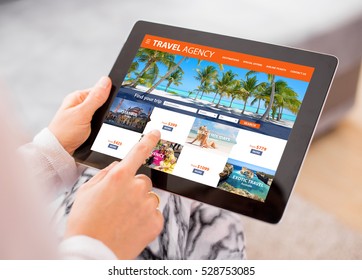 Travel Agency's Website On Tablet Computer